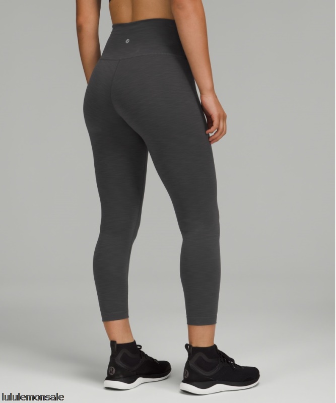 Lululemon Damen DELULU089 | Graphitgrau Meliert Wunder Train High-rise Crop 23